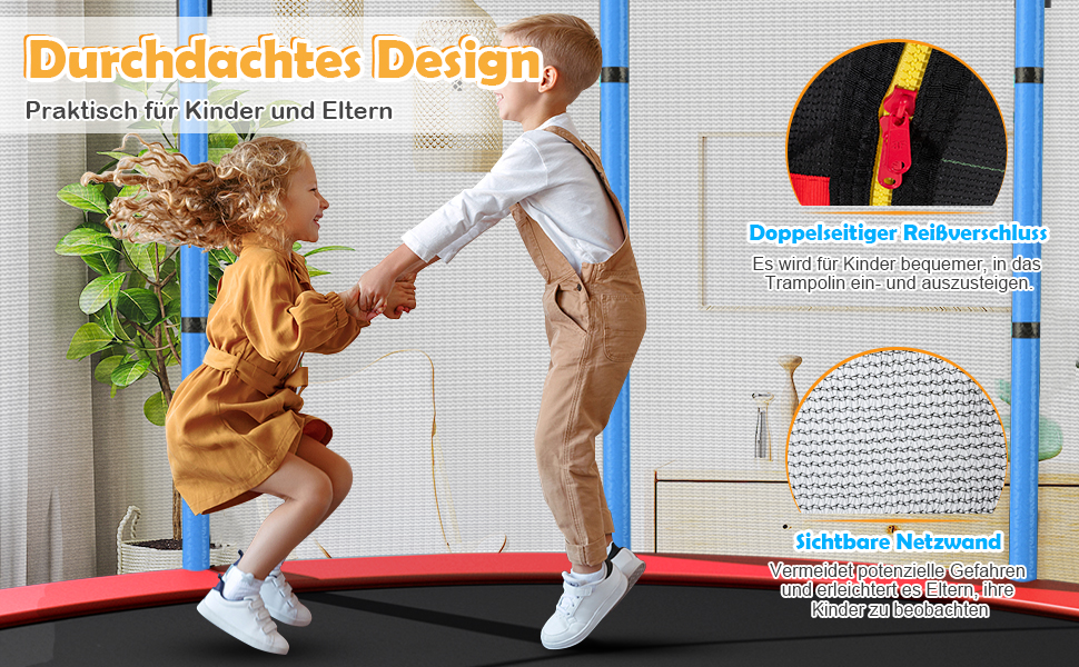 trampolin mit sicherheitspolster