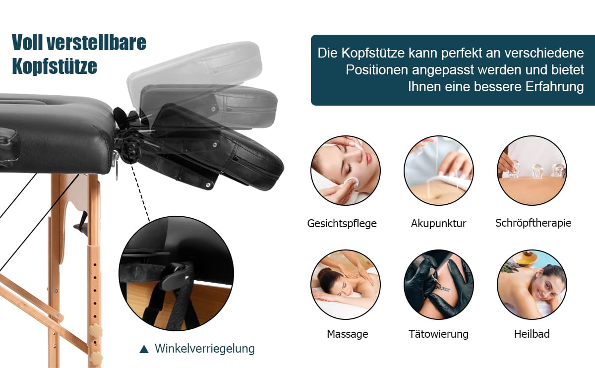 klappbarer massagetisch