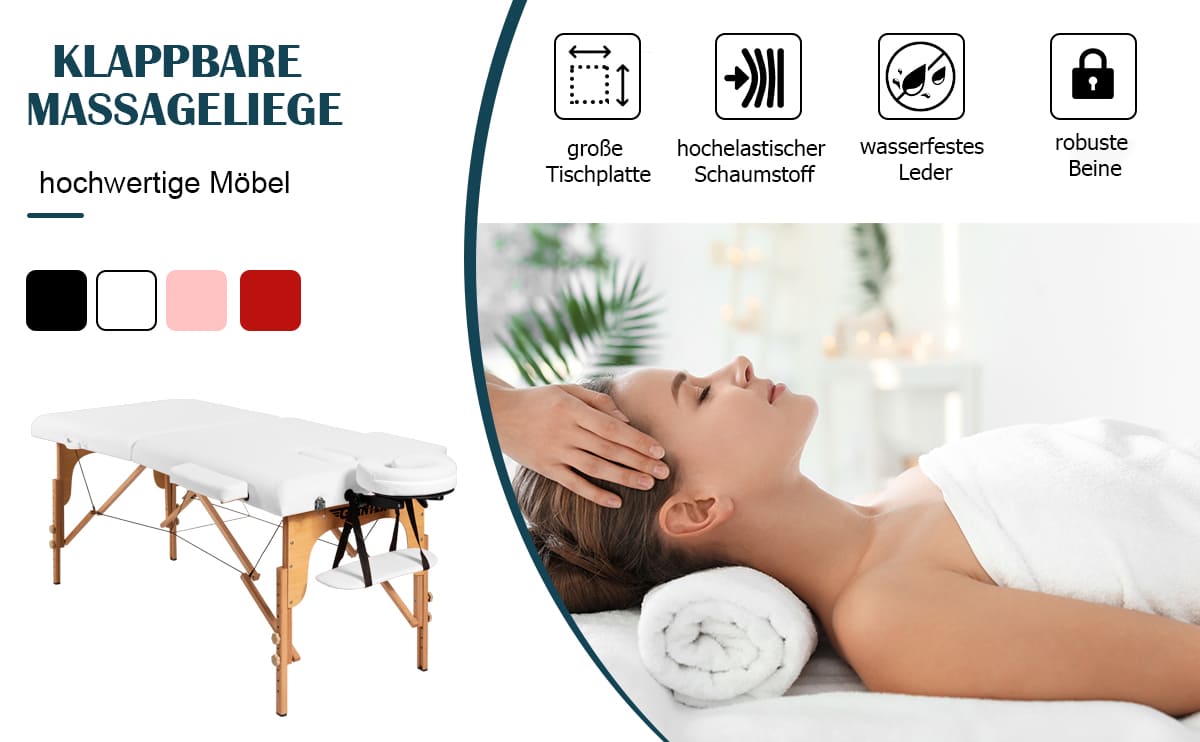 höhenverstellbare massageliege
