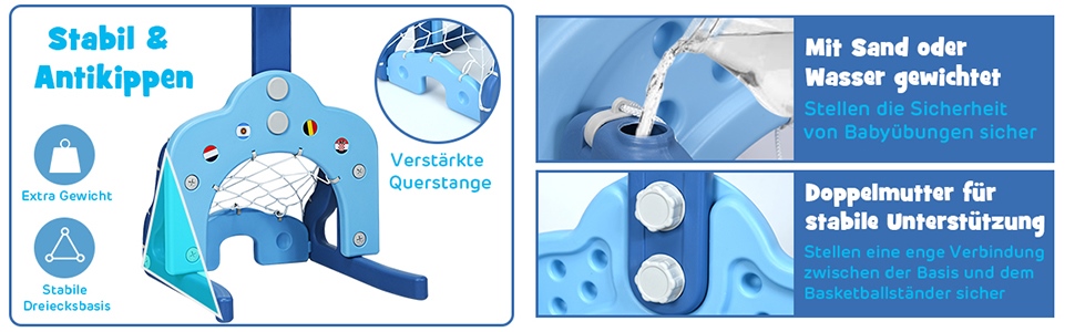 3-in-1 basketballkorb für kleinkinder