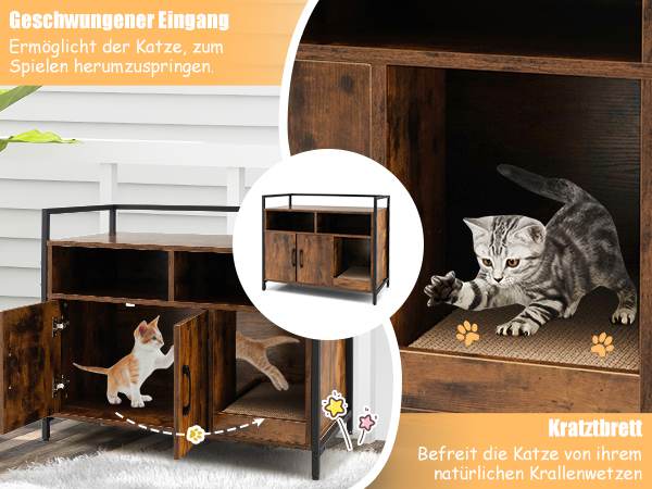 Geräuschreduzierendes Katzenklo Gehäuse