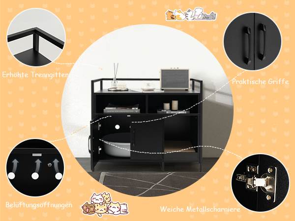 Geräuschreduzierendes Katzenklo Gehäuse