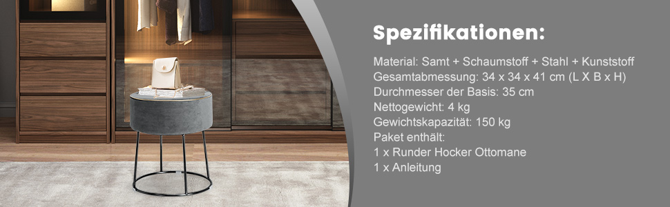 Komfortabler Schminkhocker