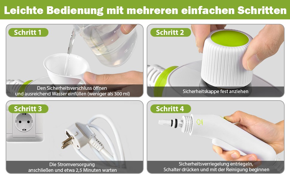 1000 W leistungsstarke Dampfreinigungsmaschine