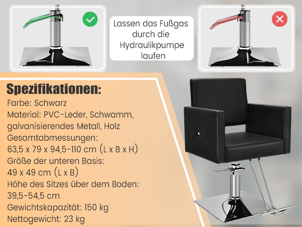 Bequemer Haarschnittstuhl