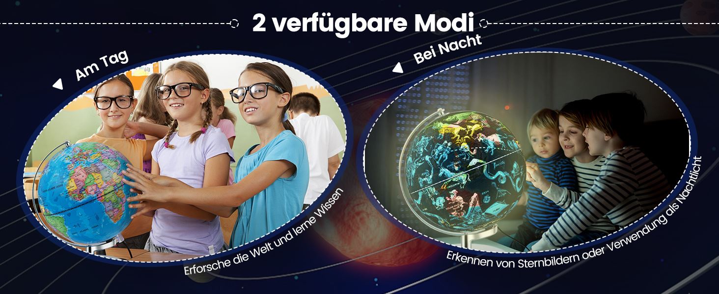 leuchtendes planetenmodell der erde