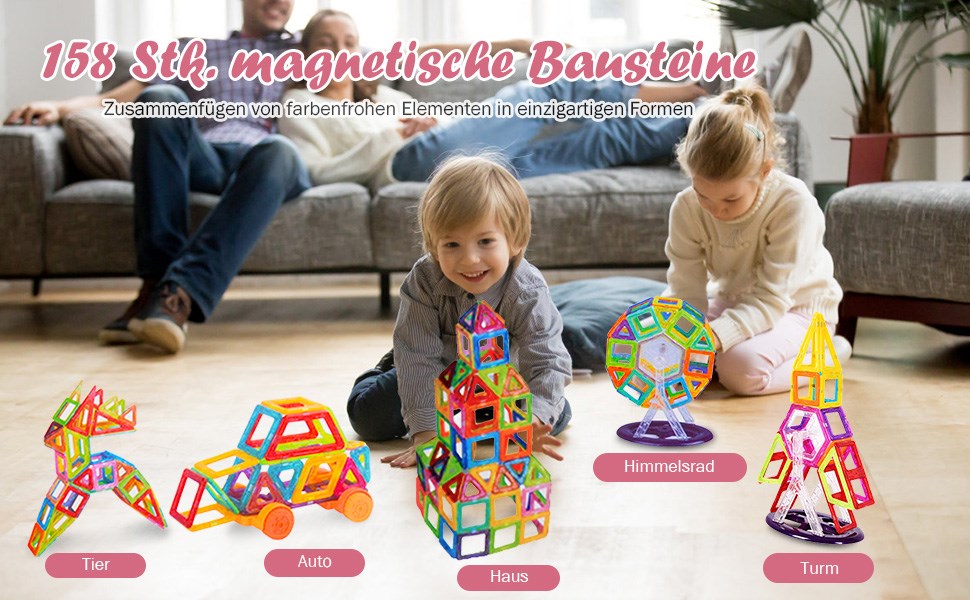 Magnetische Bauklötze