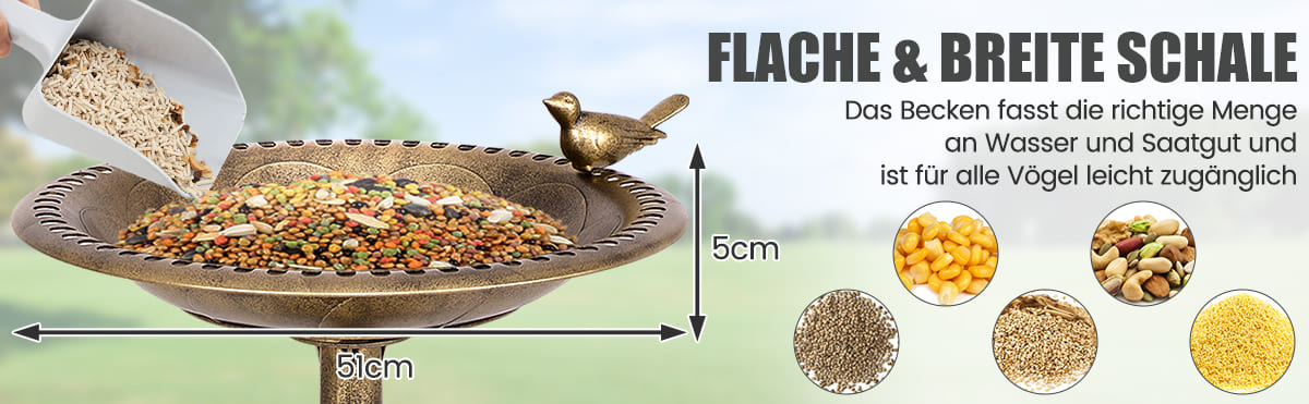 Freistehende Vogeltränke