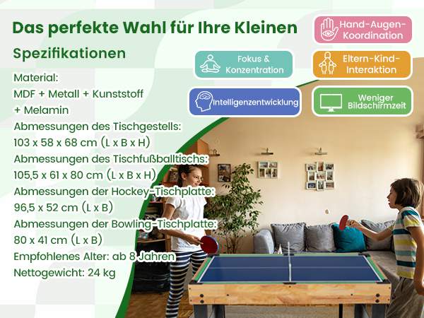 Robuster Multigame Tisch