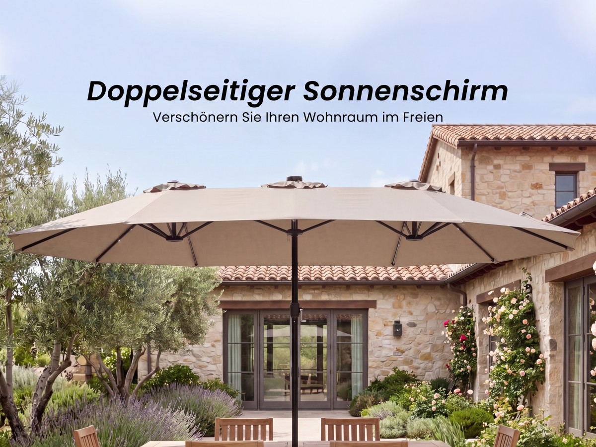 terrassenschirm in doppelgröße