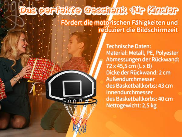 Wandmontierter Basketballkorb