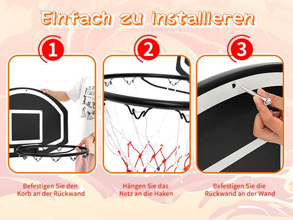 Wandmontierter Basketballkorb