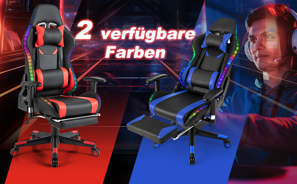gaming-stuhl mit nackenkissen