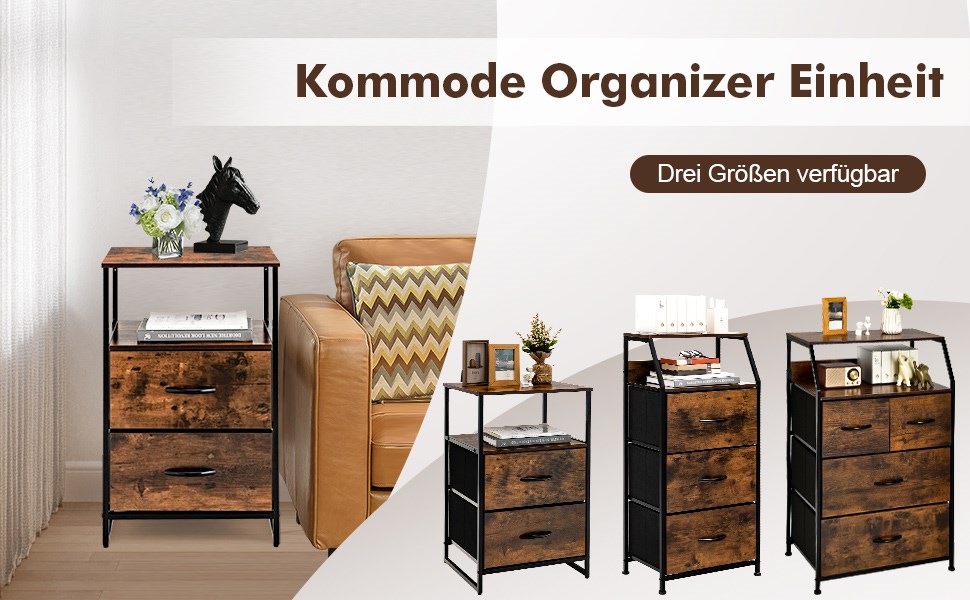 rustikaler brauner Holzschrank