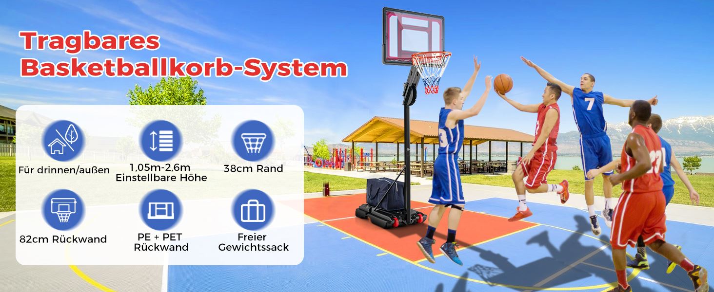höhenverstellbarer Basketballständer