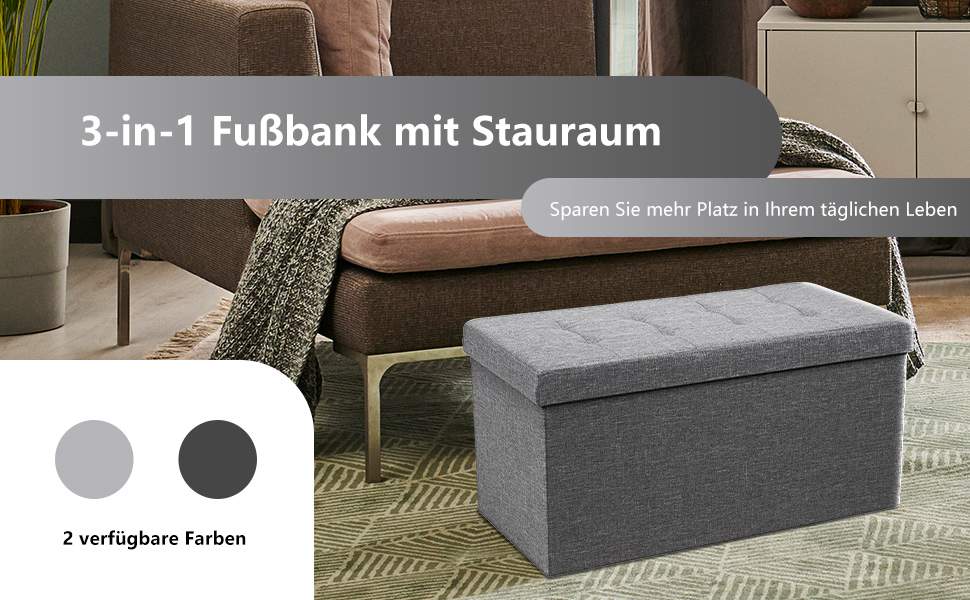 Gepolsterte Fußbank
