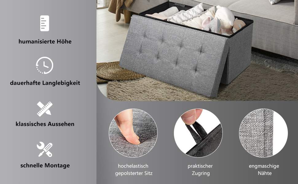 Gepolsterte Fußbank