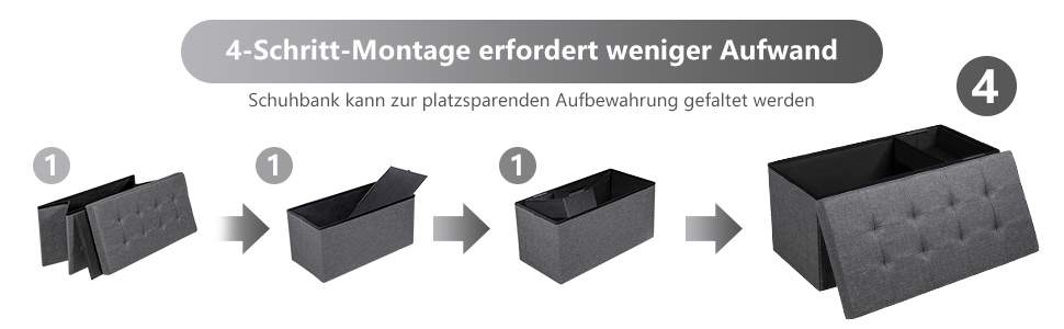 Gepolsterte Fußbank