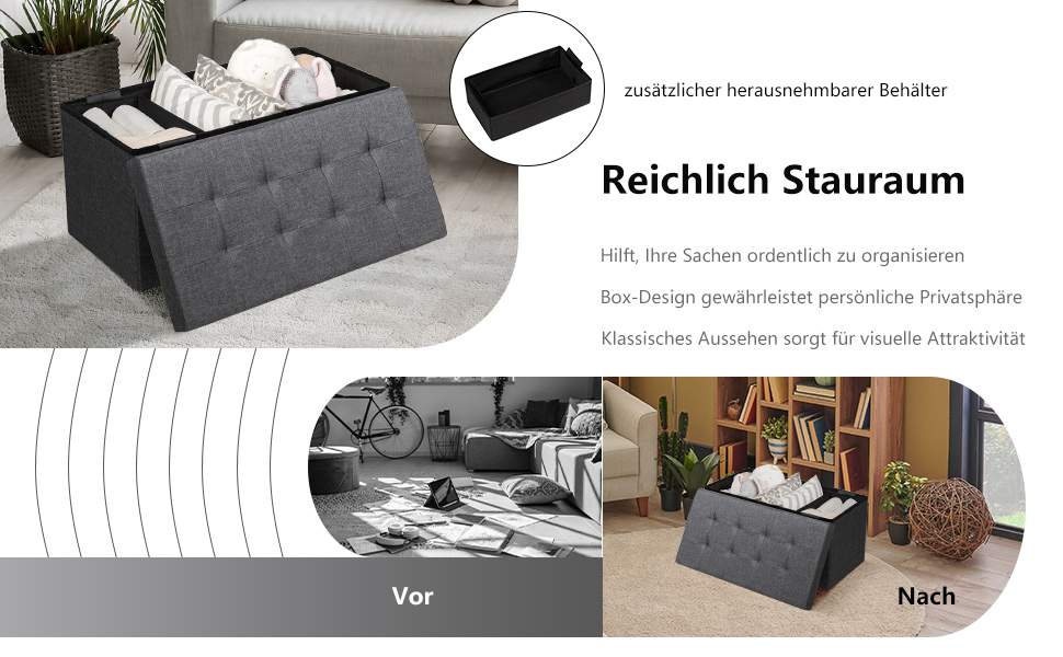 Gepolsterte Fußbank
