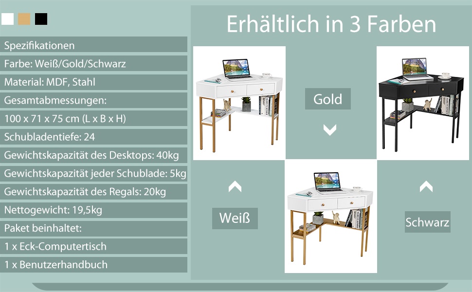 eckschreibtisch für zuhause