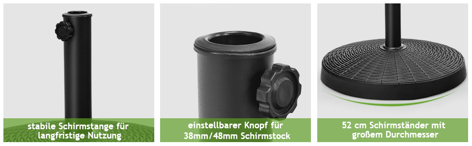 Wasserdichter Schirmfuß