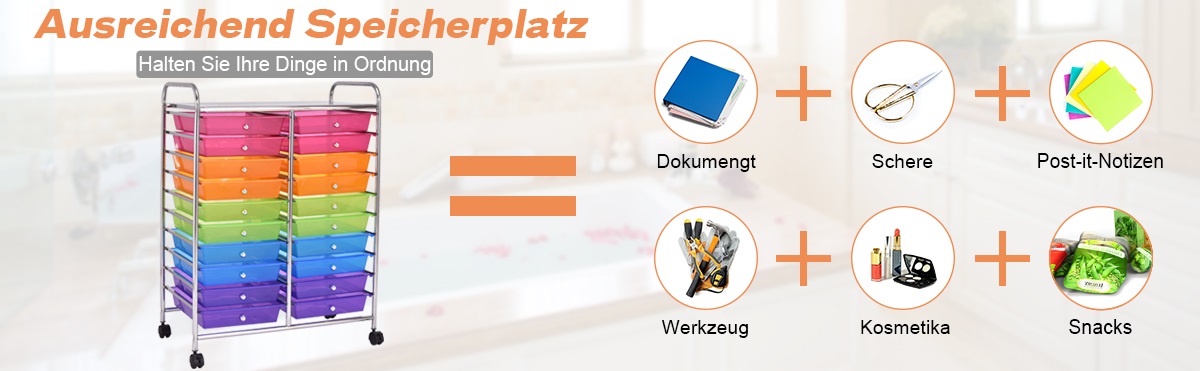 wagen mit 20 schubladen