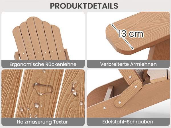 Klassischer Adirondackstuhl