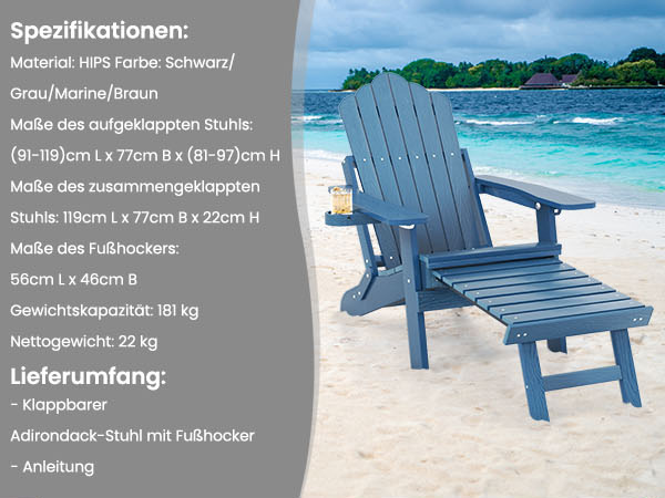 Klassischer Adirondackstuhl