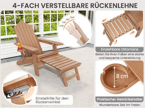 Klassischer Adirondackstuhl
