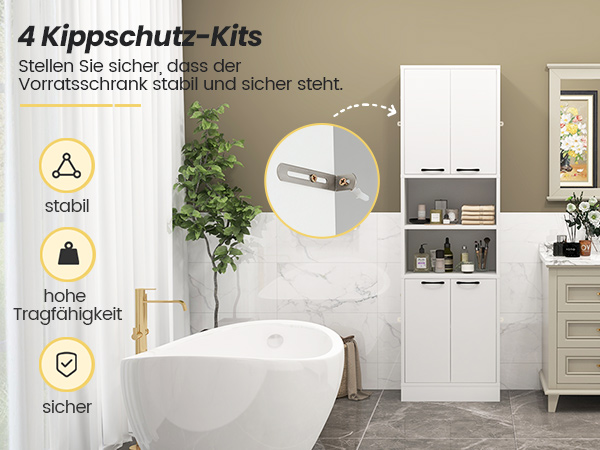 Freistehender Hochschrank