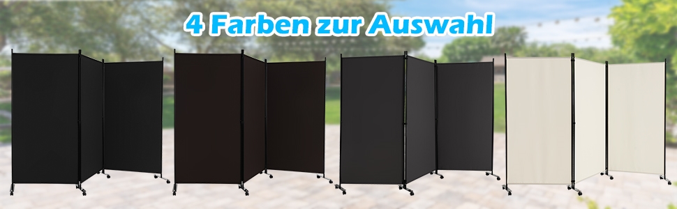 Raumteiler mit Rädern
