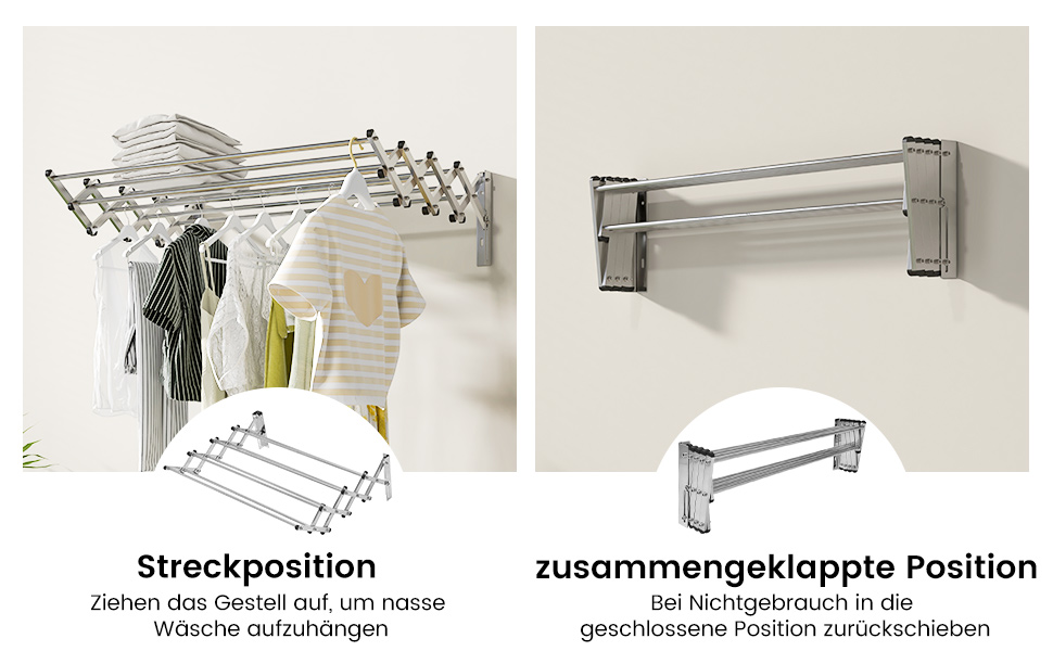 Wäscheständer aus Edelstahl