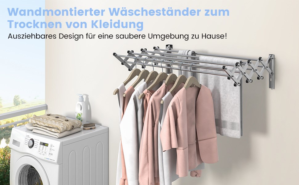 Handtuchhalter mit ausziehbaren Stangen