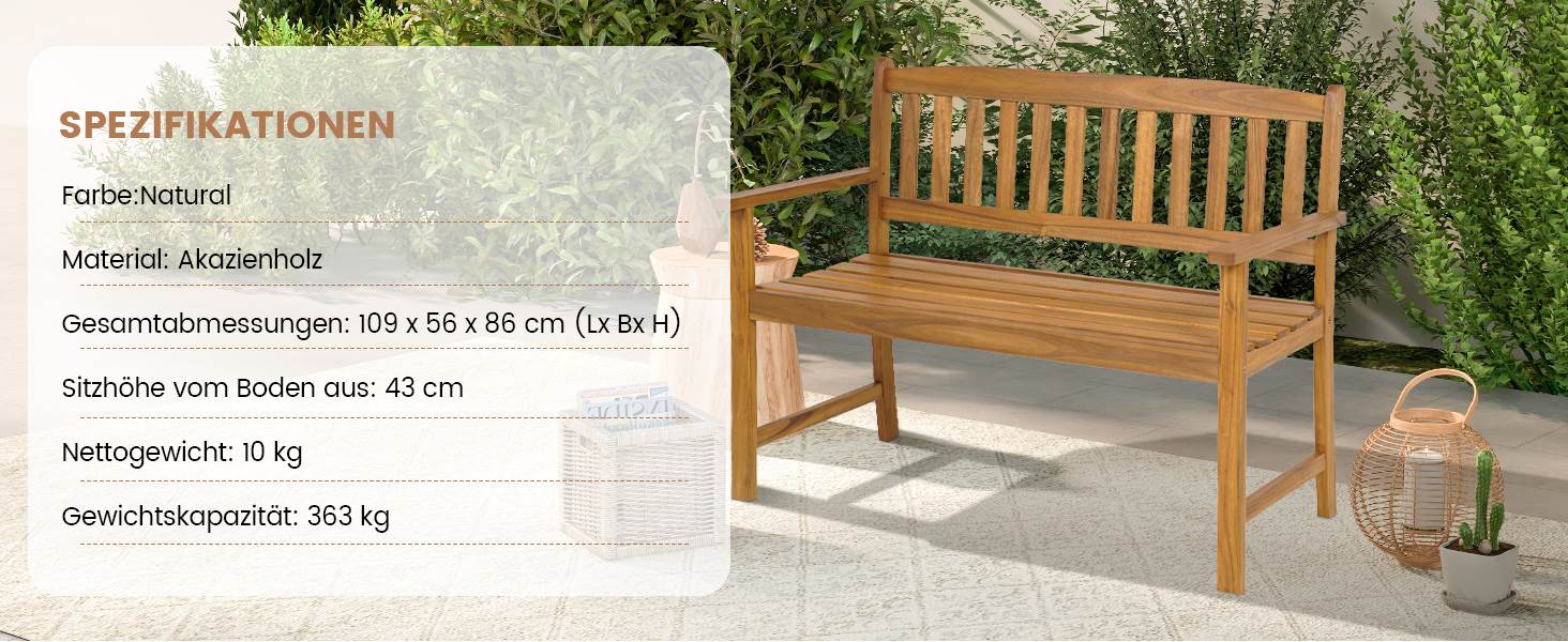 Sitzbank f&uuml;r 2 Personen