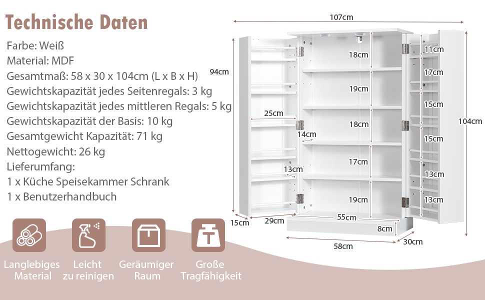 doppeltüriger vorratschrank