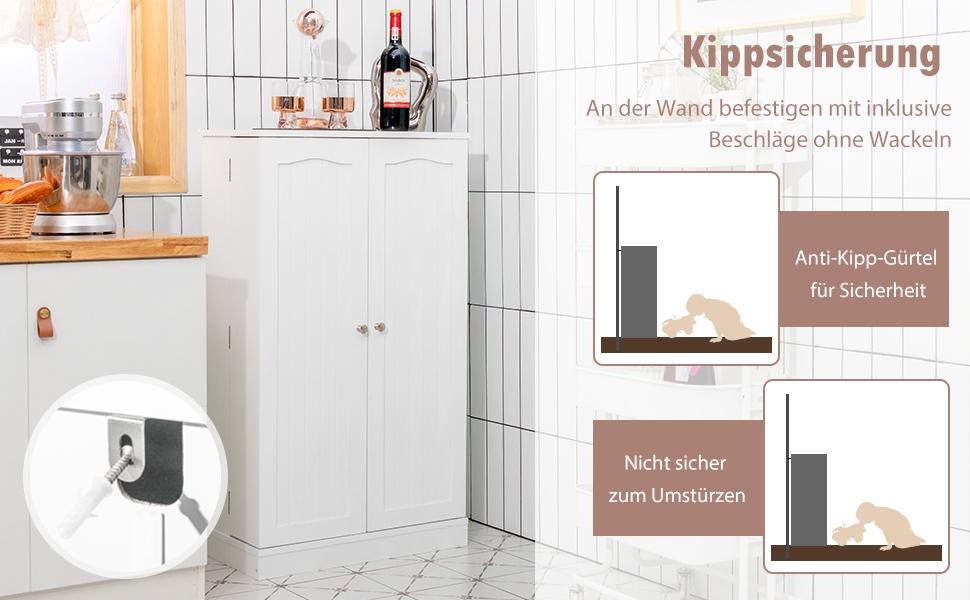 schrank mit regalen