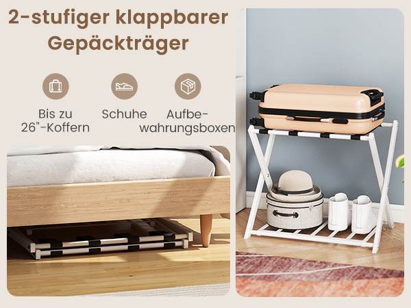 Platzsparende Gepäckablage