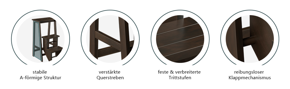tritthocker mit drehbaren stufen