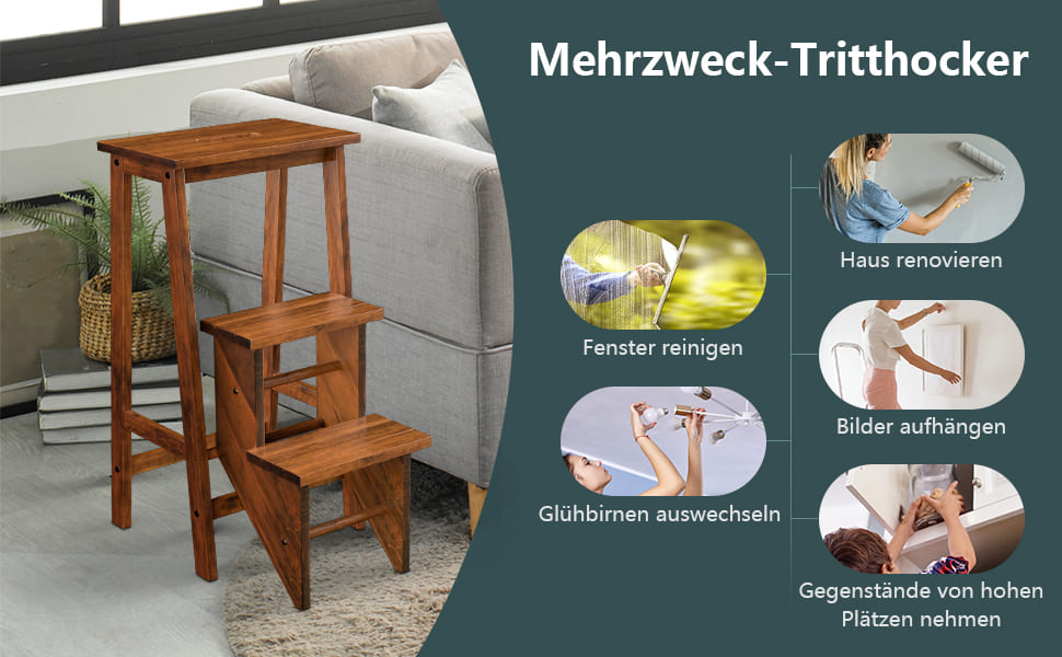 zum erreichen hoher stellen platzsparende