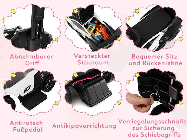 Praktisches Schiebeauto