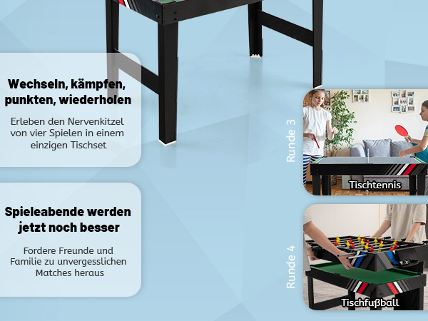 kickertisch mit stapelbaren spielplatten