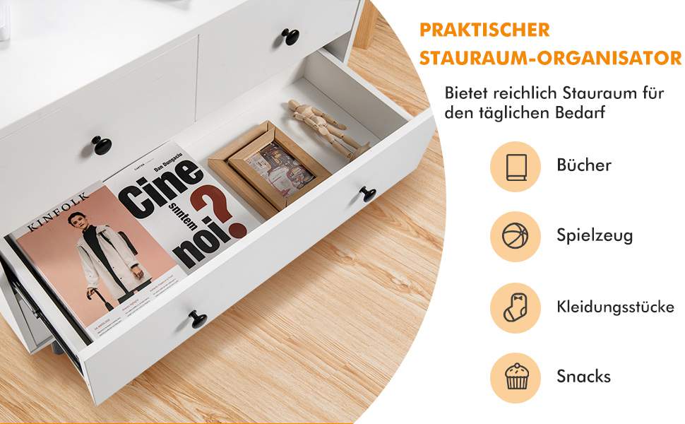 Vielschichtiger Schubladenschrank