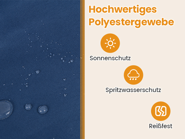 marktschirm mit 8 schirmrippen
