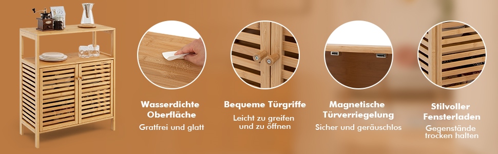 Bambus-Küchenregal