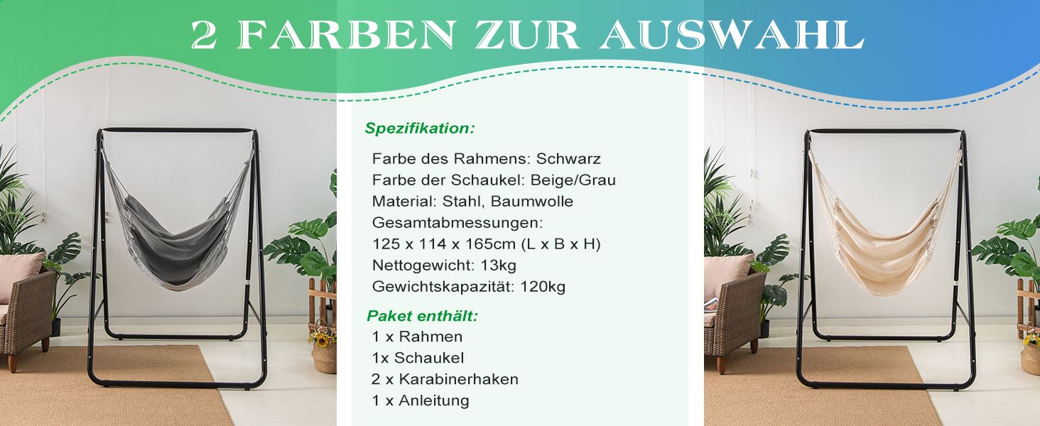 robuster Schaukelständer und Stuhl