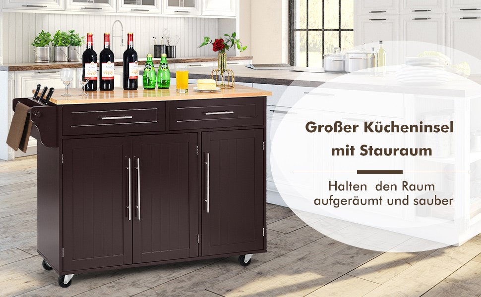 Mikrowellenständer auf Rädern
