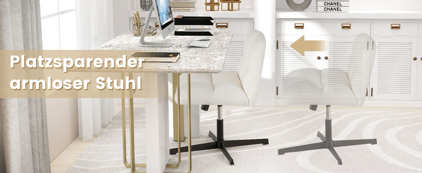 bürostuhl mit gekreuzten beinen