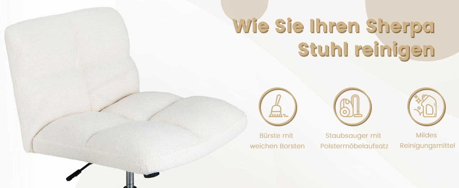 schreibtischstuhl aus lammfellimitat
