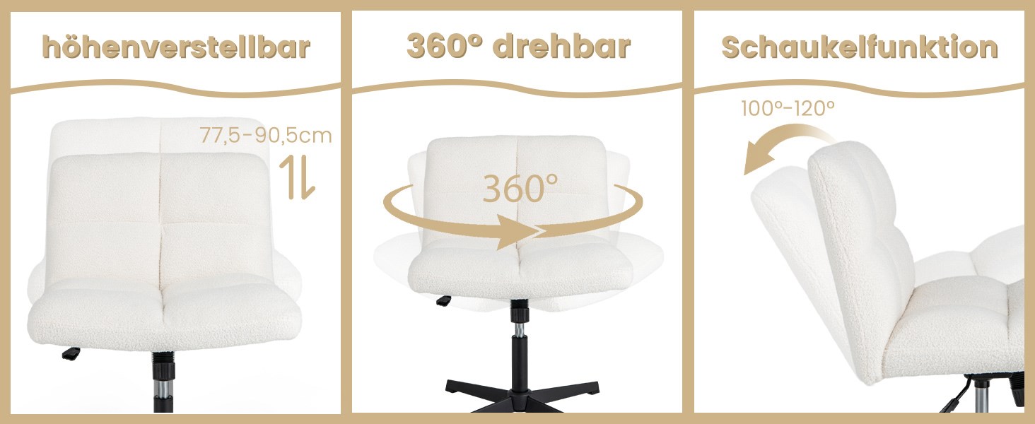 höhenverstellbarer freizeitstuhl