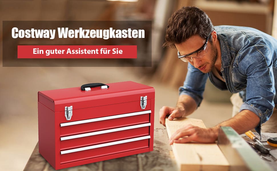 werkzeugkasten mit 3 schubladen